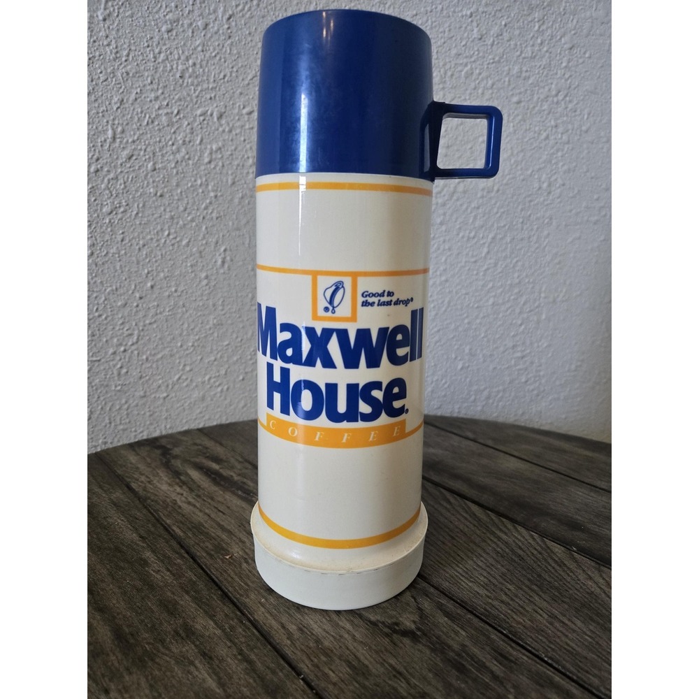Vintage Maxwell House Coffee Thermos Good To The Last Drop Retro Advertisement